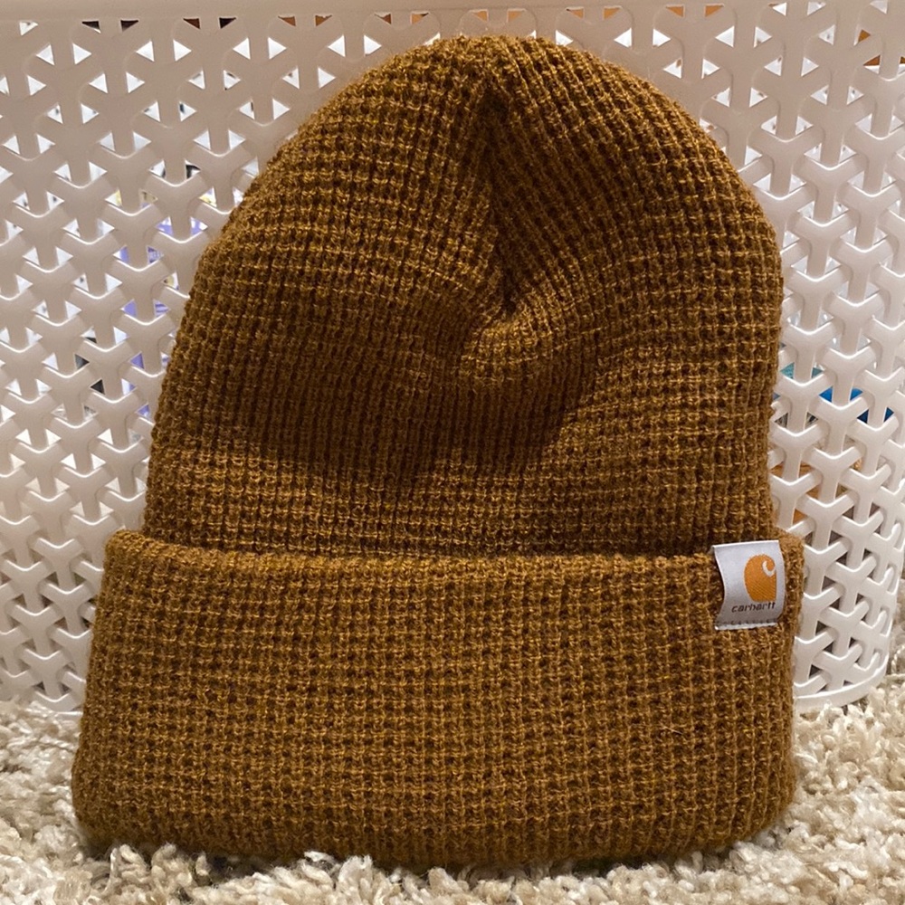 Brown Carhartt Mens Woodside Acrylic Beanie